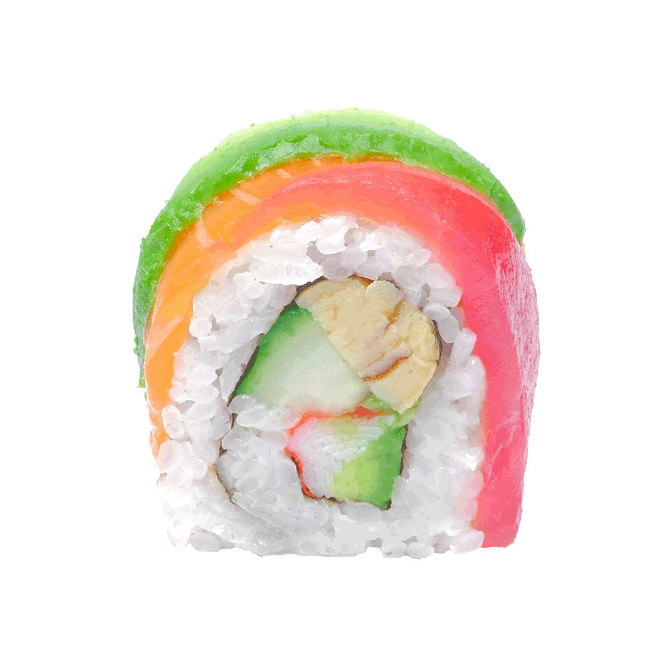 Soft Shell Rainbow Roll